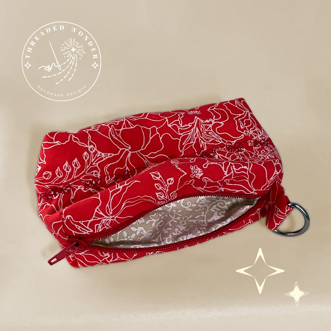 "Crimson Orchid" Boxed Coin Purse