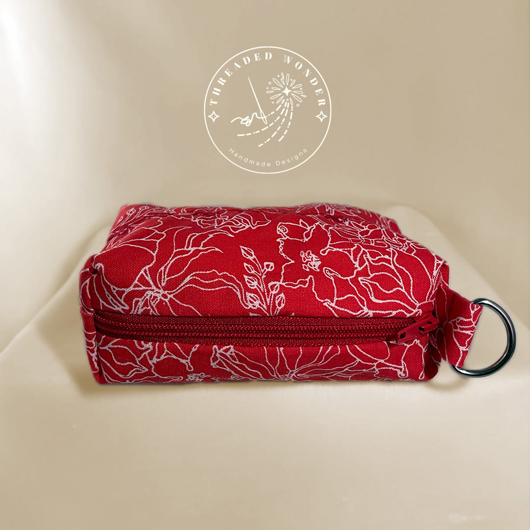 "Crimson Orchid" Boxed Coin Purse