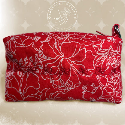 "Crimson Orchid" Boxed Coin Purse