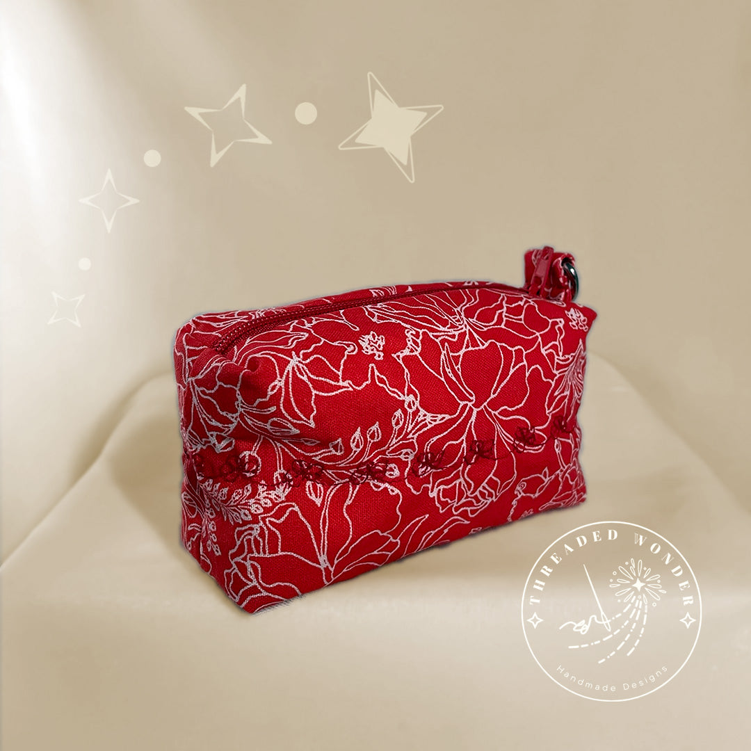 "Crimson Orchid" Boxed Coin Purse