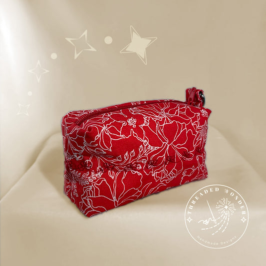 "Crimson Orchid" Boxed Coin Purse