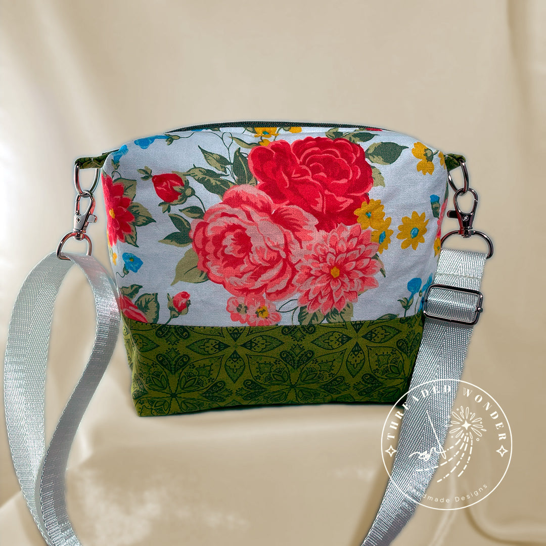 "Forest Rose" Medium Crossbody Boxed Bag