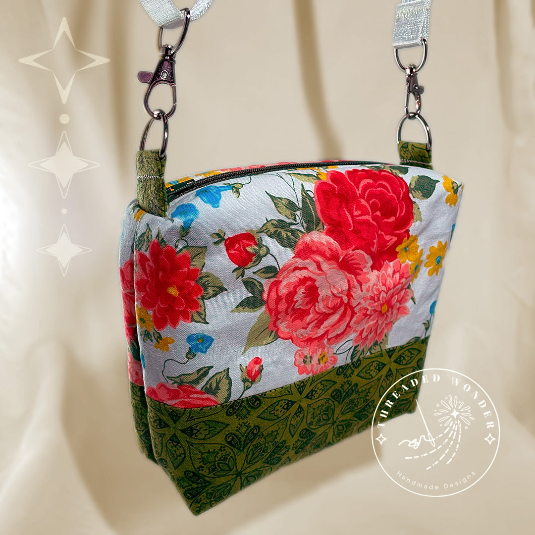 "Forest Rose" Medium Crossbody Boxed Bag