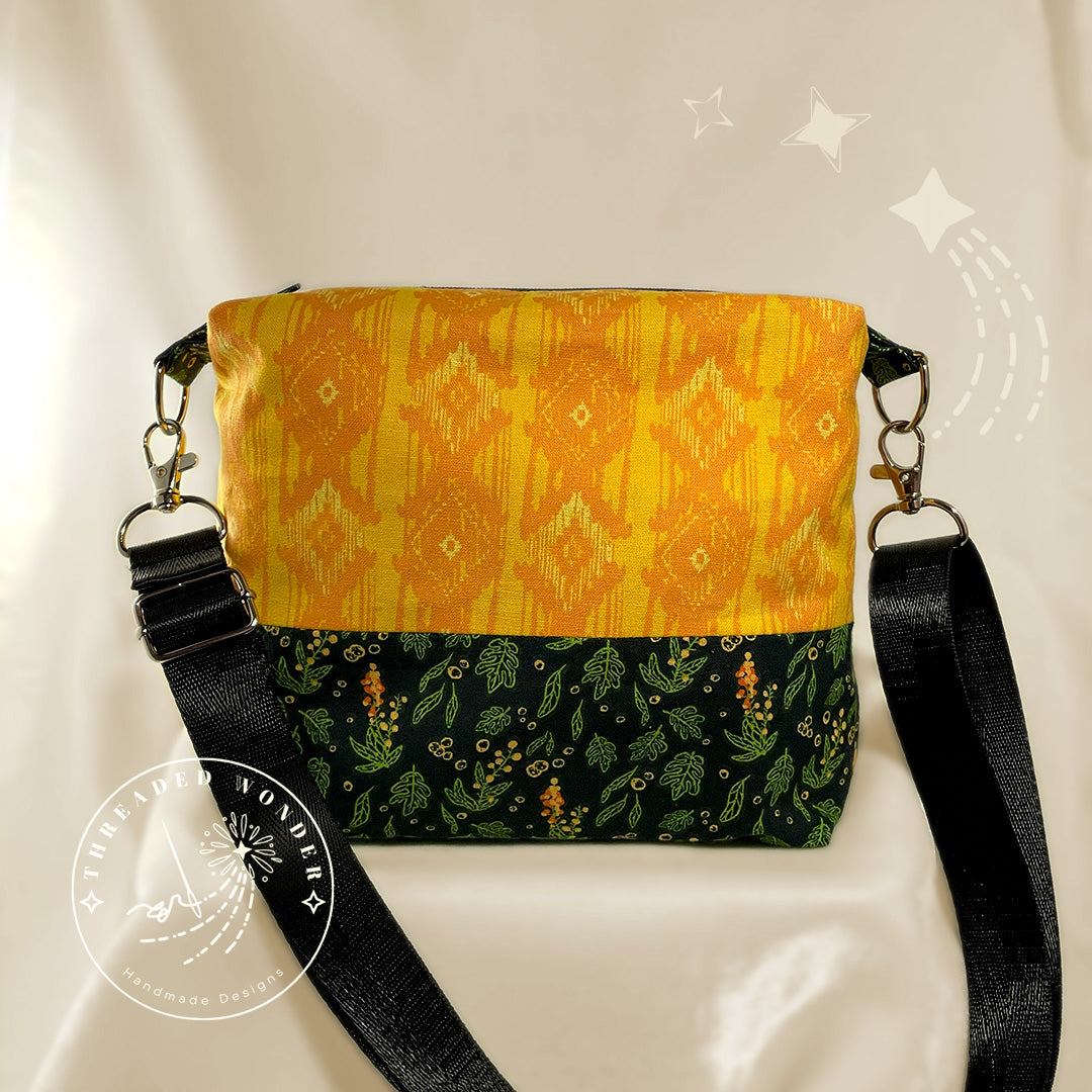 "Gold Midnight" Medium Crossbody Boxed Bag