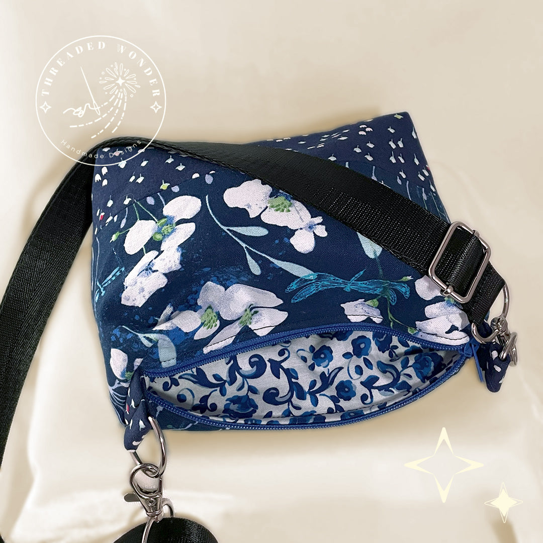 "Cerulean River" Mini Crossbody Boxed Purse