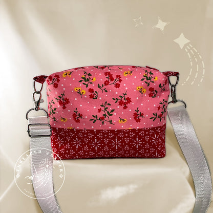 "Blush Carmine" Mini Crossbody Boxed Bag